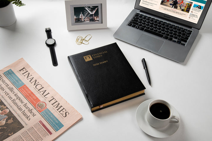 2026 Desk Diary - Week-to-View Planner- Black (DC-26)