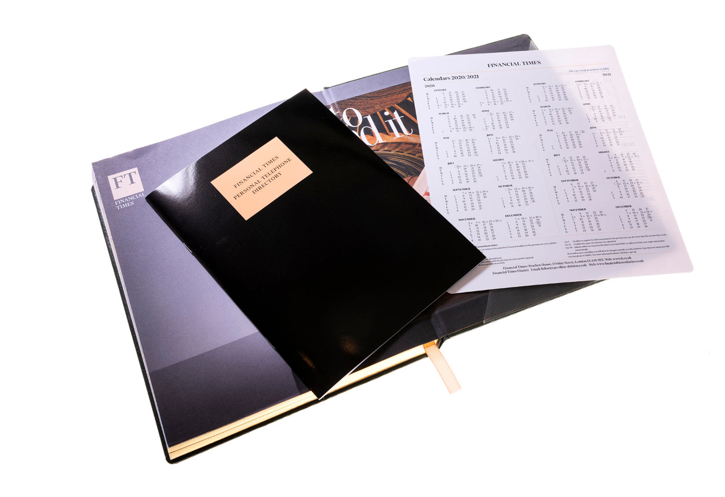 Financial Times - 2024 - Desk Diary - Week to View- Green (DCG-24)