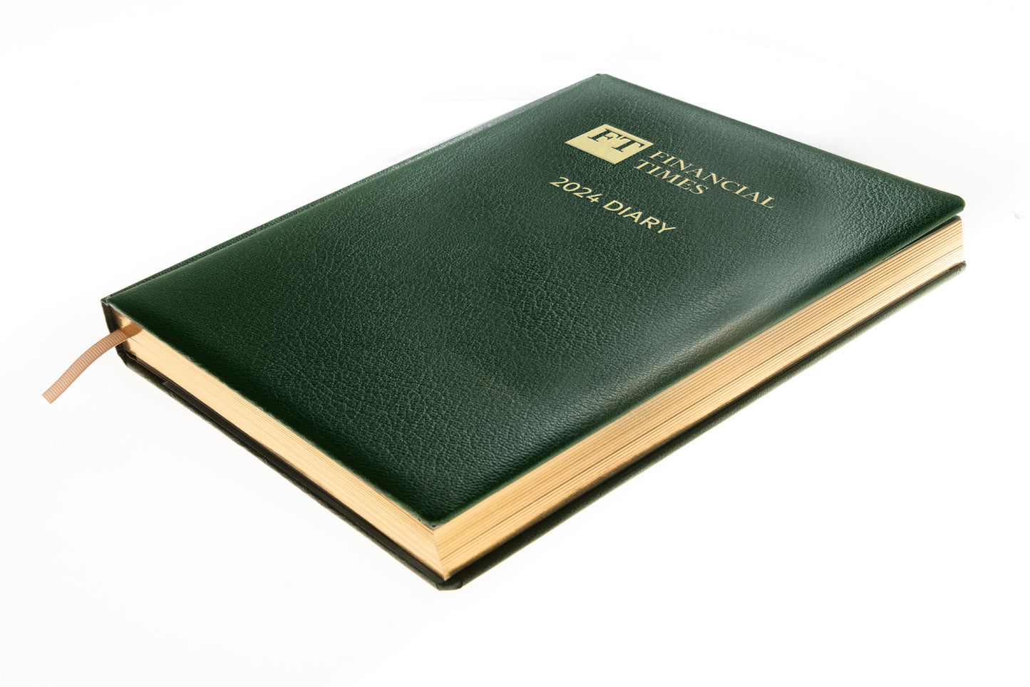 Financial Times - 2024 - Desk Diary - Week to View- Green (DCG-24)