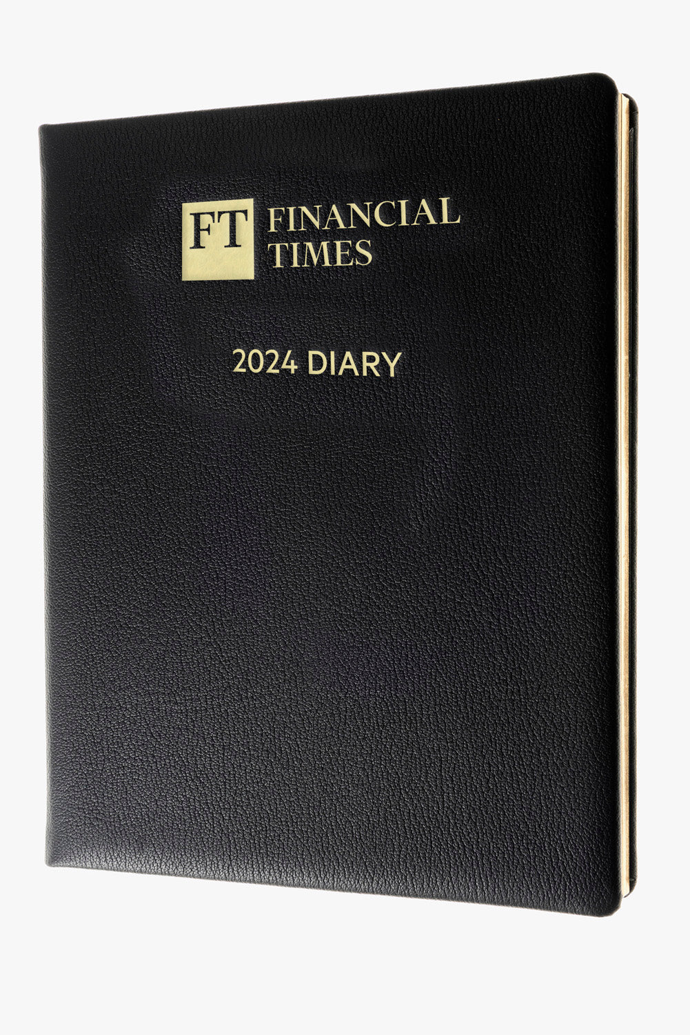 Financial Times - 2024 -Leather Desk Diary - Week to View- Black