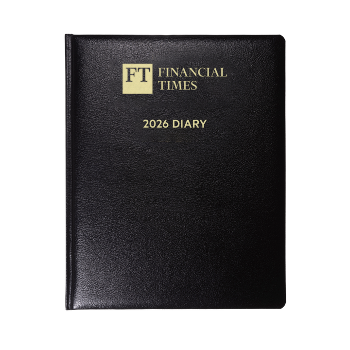 2026 Desk Diary (Pink paper) - Day-a-Page Planner - Black (DPC-26)