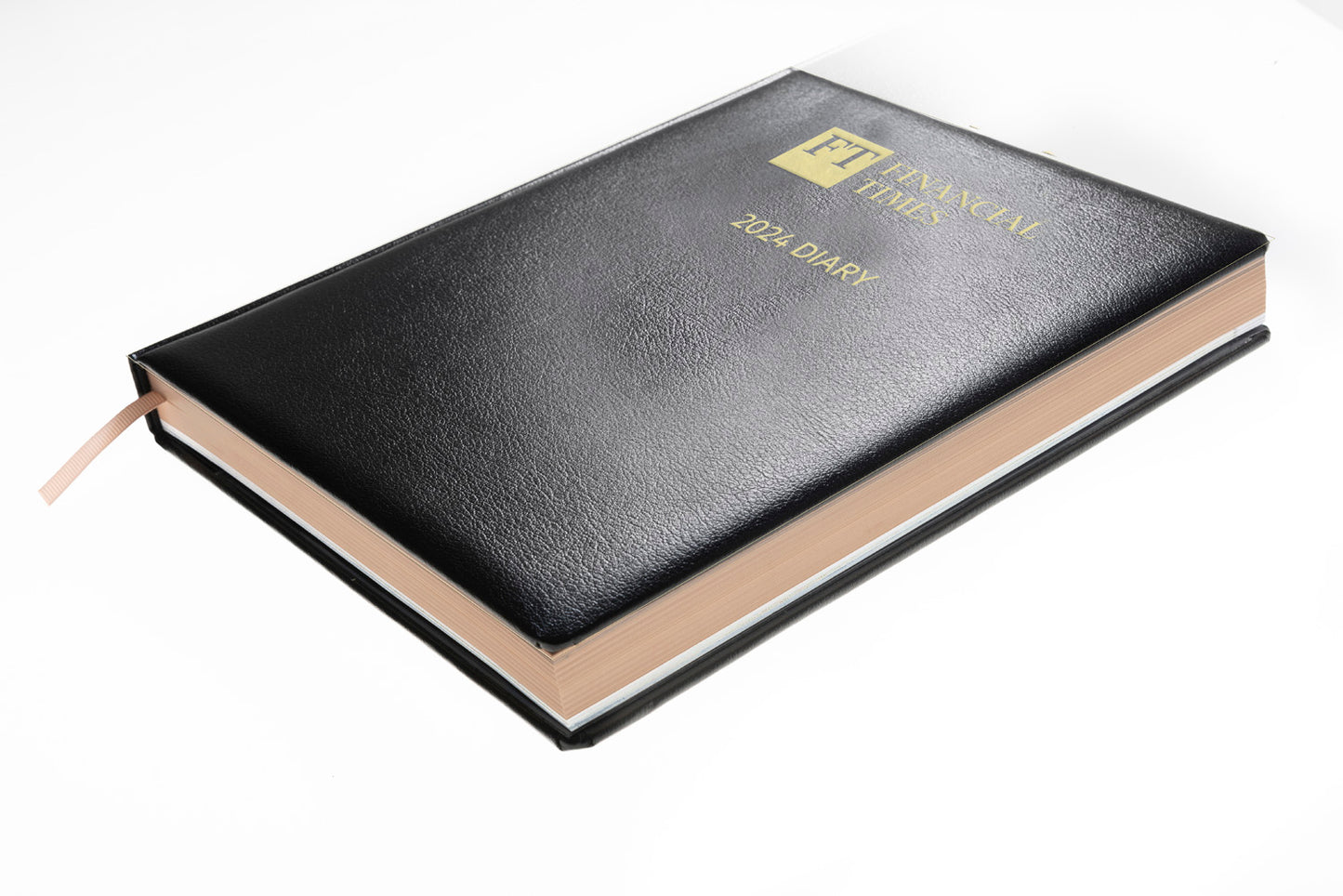 Financial Times - 2024 - Desk Diary (Pink paper) - Day a Page - Black (DPC-24)