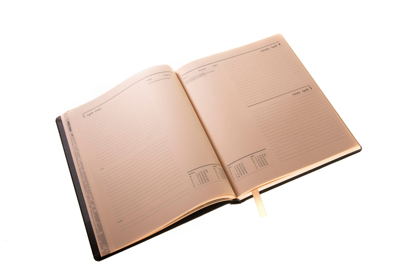 Financial Times - 2024 - Desk Diary (Pink paper) - Day a Page - Black (DPC-24)