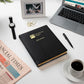 2024 Leather Desk Diary - Week-to-View Planner - Black