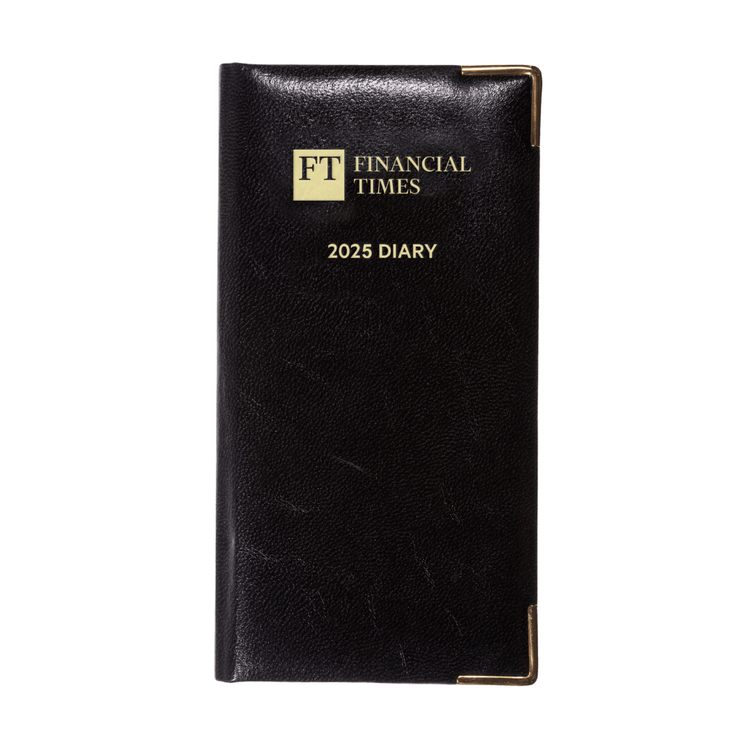 Financial Times 2025 Portrait Pocket Diary Week to View Black