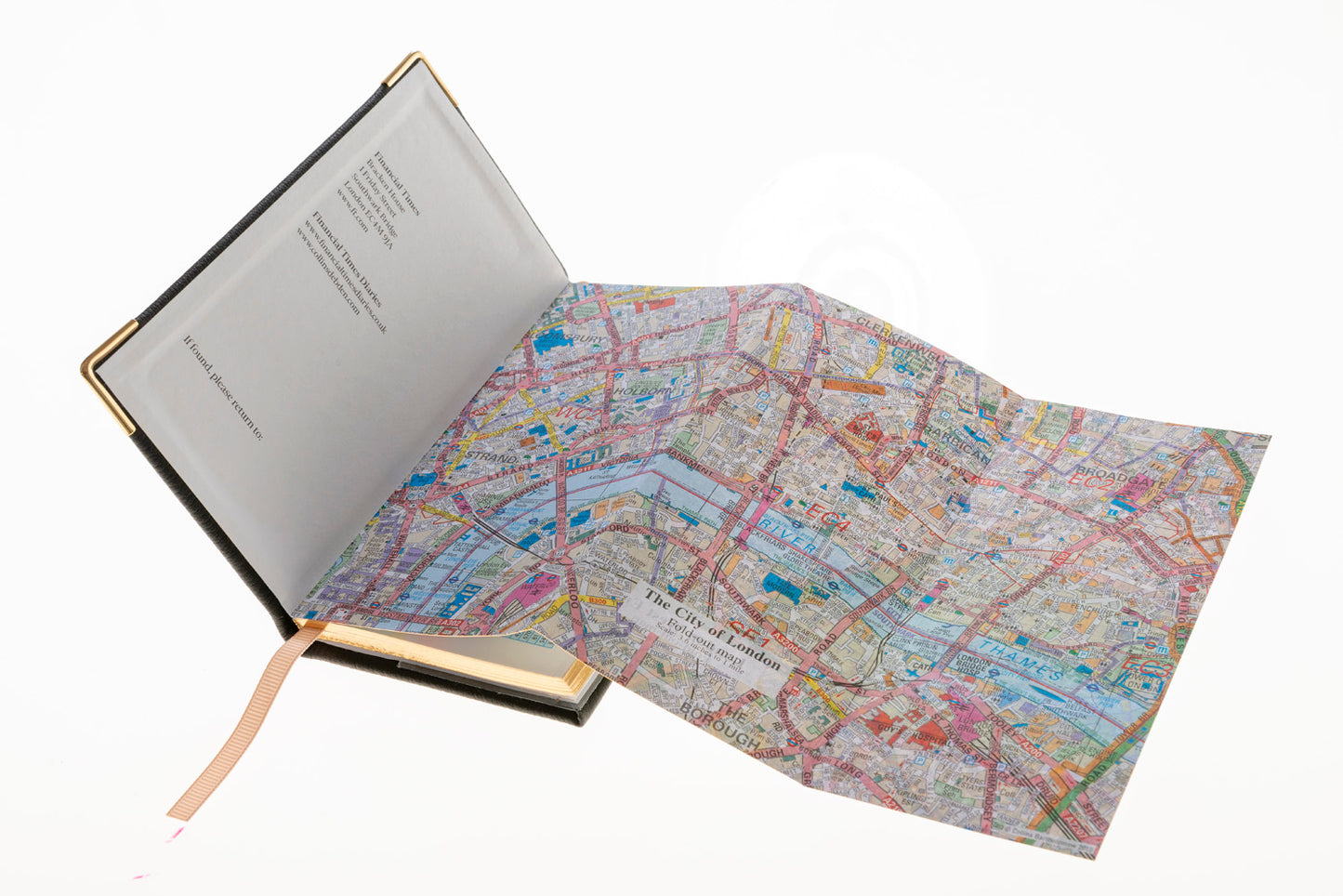 Financial Times - 2024 - Leather Portrait Pocket Diary - Week to View - Black (PL-24)