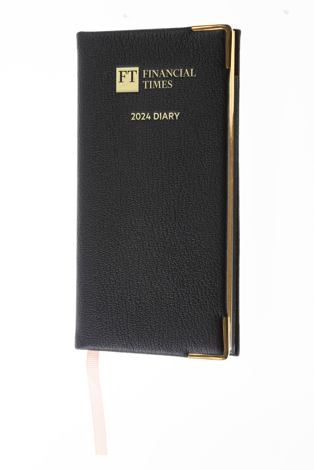 Financial Times - 2024 - Leather Portrait Pocket Diary - Week to View - Black (PL-24)