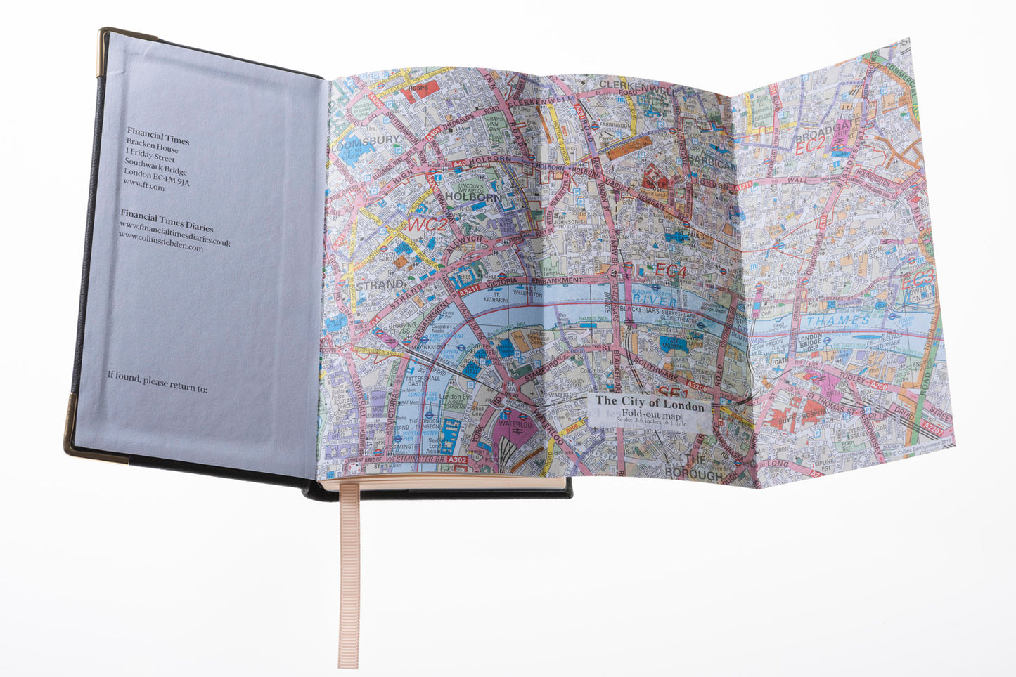 Financial Times - 2024 - Landscape Pocket Diary (Pink paper) - Week to View - Black (PP-24)