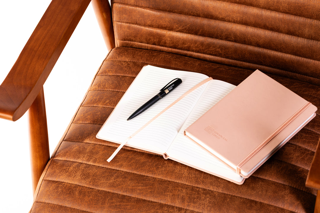 The Financial Times A5 Ruled Notebook in Pink