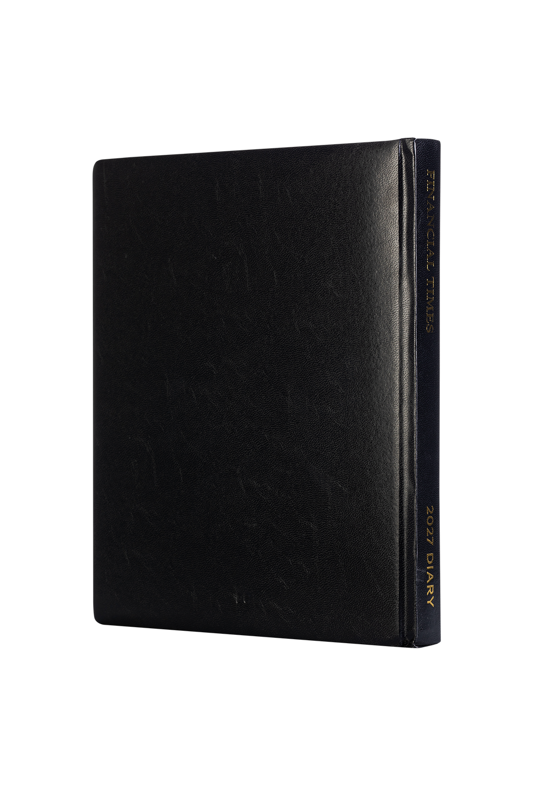 2027 Calendar Year Desk Diary – Week-to-View Planner – Luxury, Padded Faux Leather Cover in Black (DC-27)