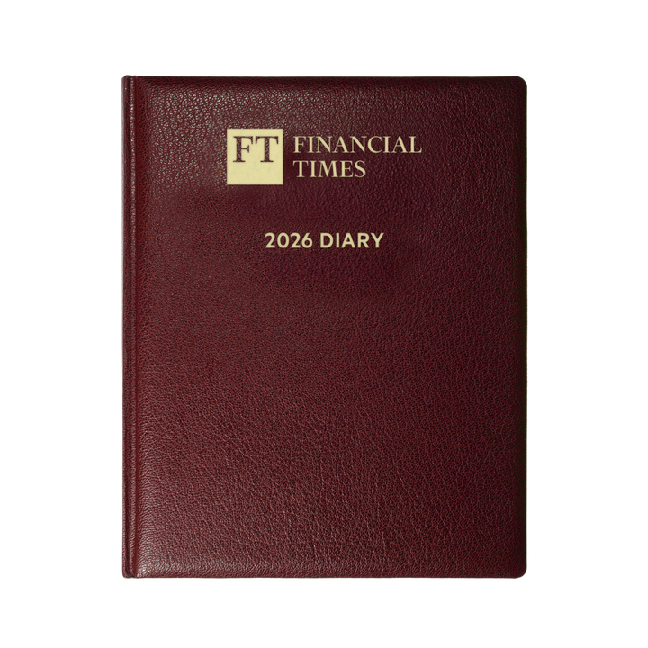 2026 Desk Diary - Week-to-View Planner - Claret (DCC-26)