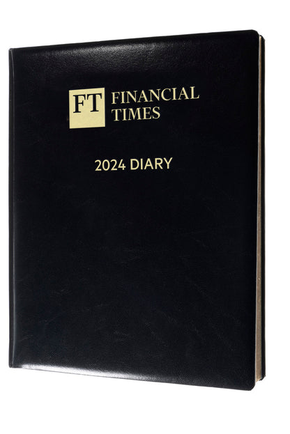 Financial Times - 2024 - Desk Diary - Week to View- Black (DC-24)