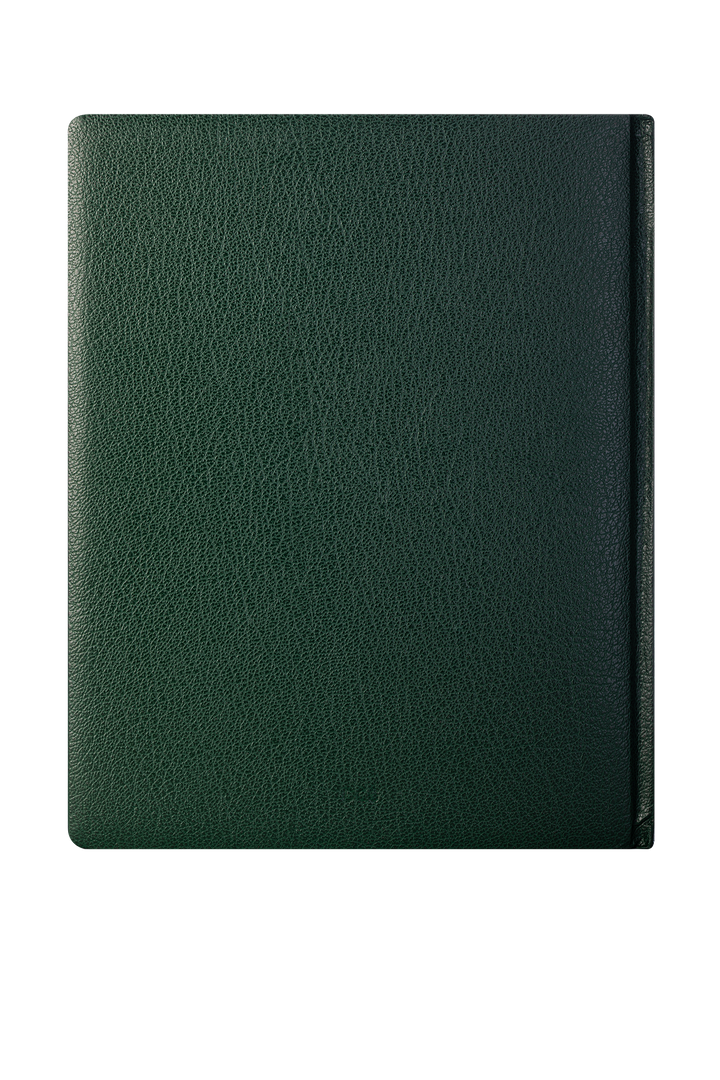 2027 Calendar Year Desk Diary – Week-to-View Planner – Luxury, Padded Faux Leather Cover in Green (DCG-27)
