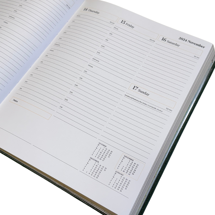 2025 Desk Diary - Week-to-View Planner- Black (DC-25)