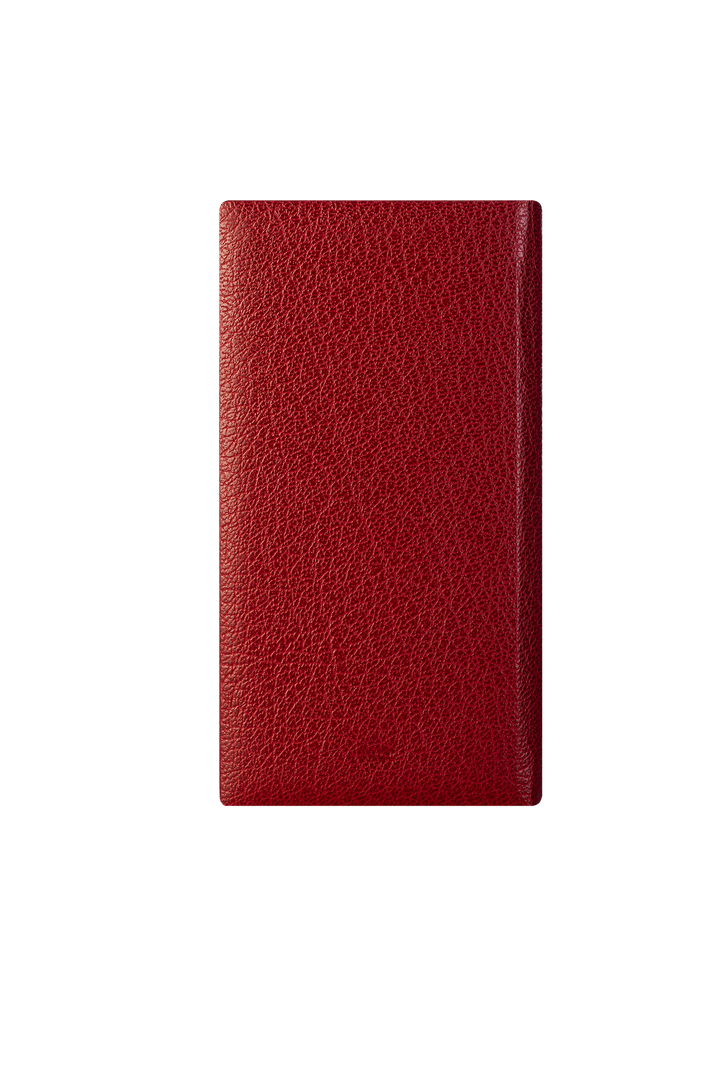 2027 Calendar Year Portrait Pocket Diary – Week-to-View Planner – Luxury, Padded Faux Leather Cover in Claret (PCC-27)