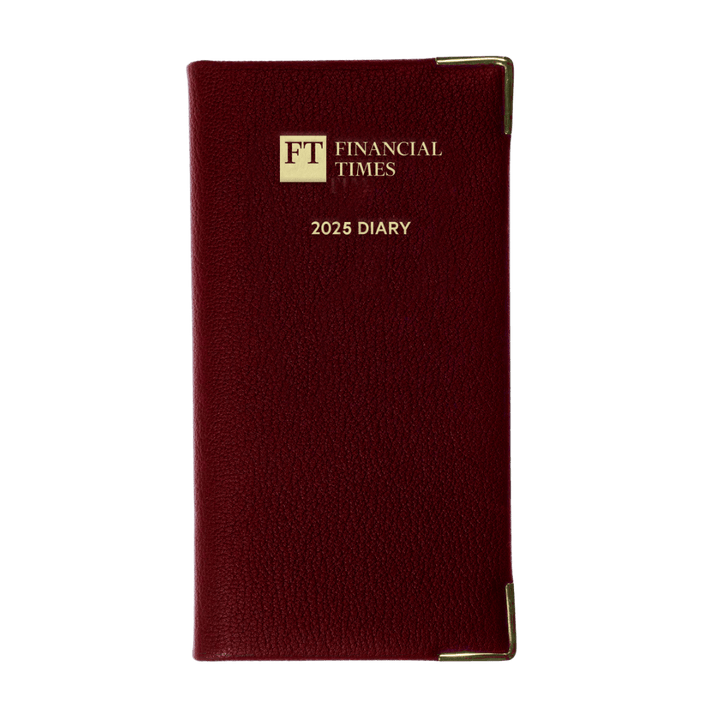 Financial Times - 2025 - Portrait Pocket Diary - Week to View - Claret - UK FT B2C