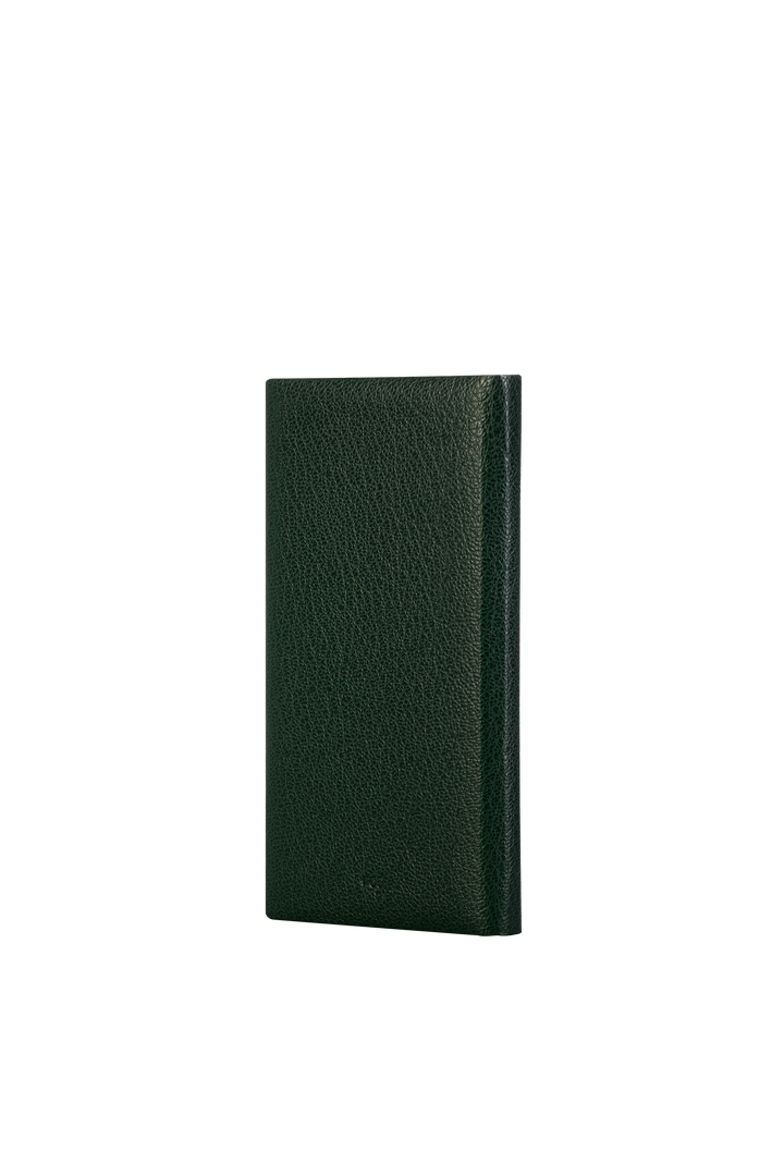 2027 Calendar Year Portrait Pocket Diary – Week-to-View Planner – Luxury, Padded Faux Leather Cover in Green (PCG-27)