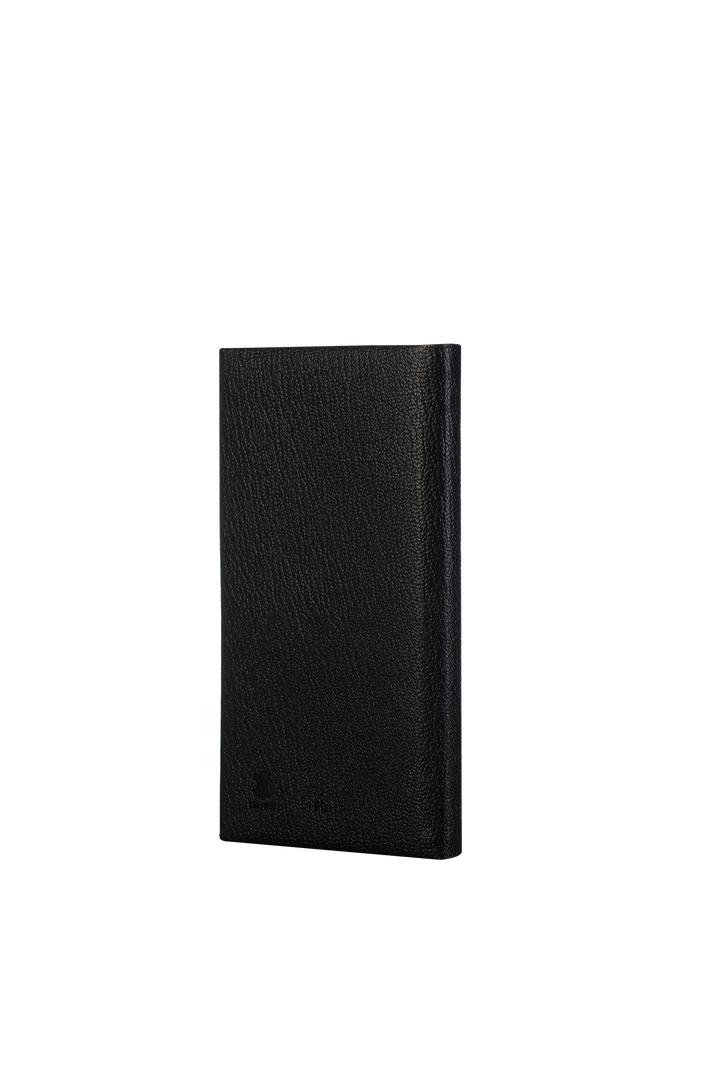 2027 Calendar Year Portrait Pocket Diary – Week-to-View Planner – Natural Grain, Italian Leather Cover in Black (PL-27)