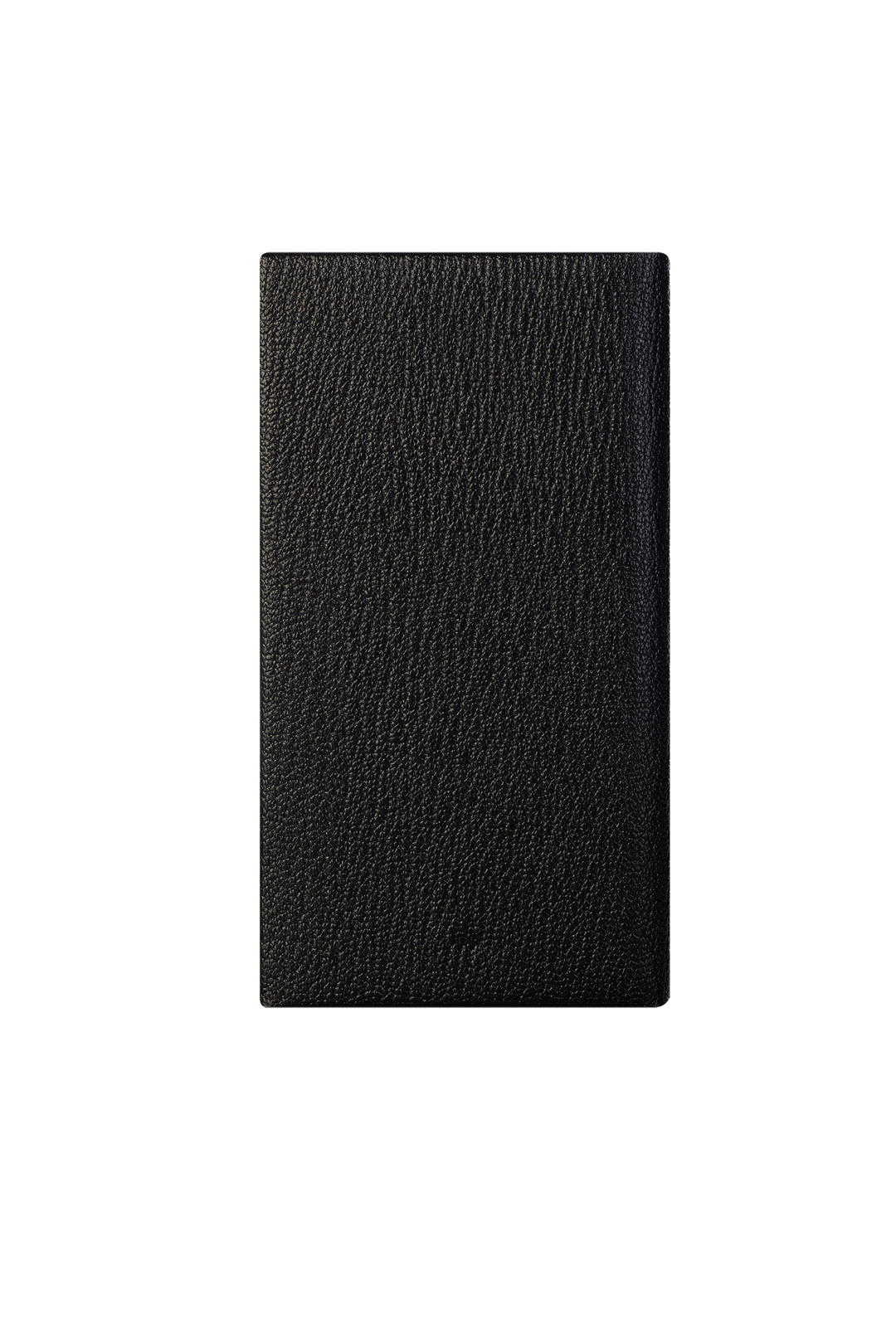 2027 Calendar Year Landscape Pocket Diary – Week-to-View Planner with Pink Paper – Luxury, Padded Faux Leather Cover in Black (PP-27)