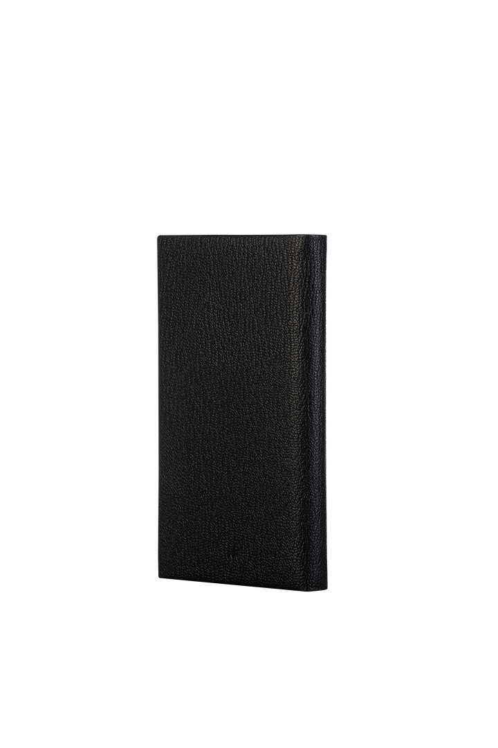 2027 Calendar Year Landscape Pocket Diary – Week-to-View Planner with Pink Paper – Luxury, Padded Faux Leather Cover in Black (PP-27)
