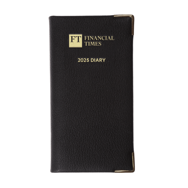 Financial Times - 2025 - Landscape Pocket Diary (Pink paper) - Week to View - Black (PP-25) - UK FT B2C