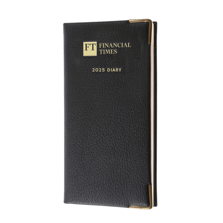 Financial Times - 2025 - Landscape Pocket Diary (Pink paper) - Week to View - Black (PP-25) - UK FT B2C